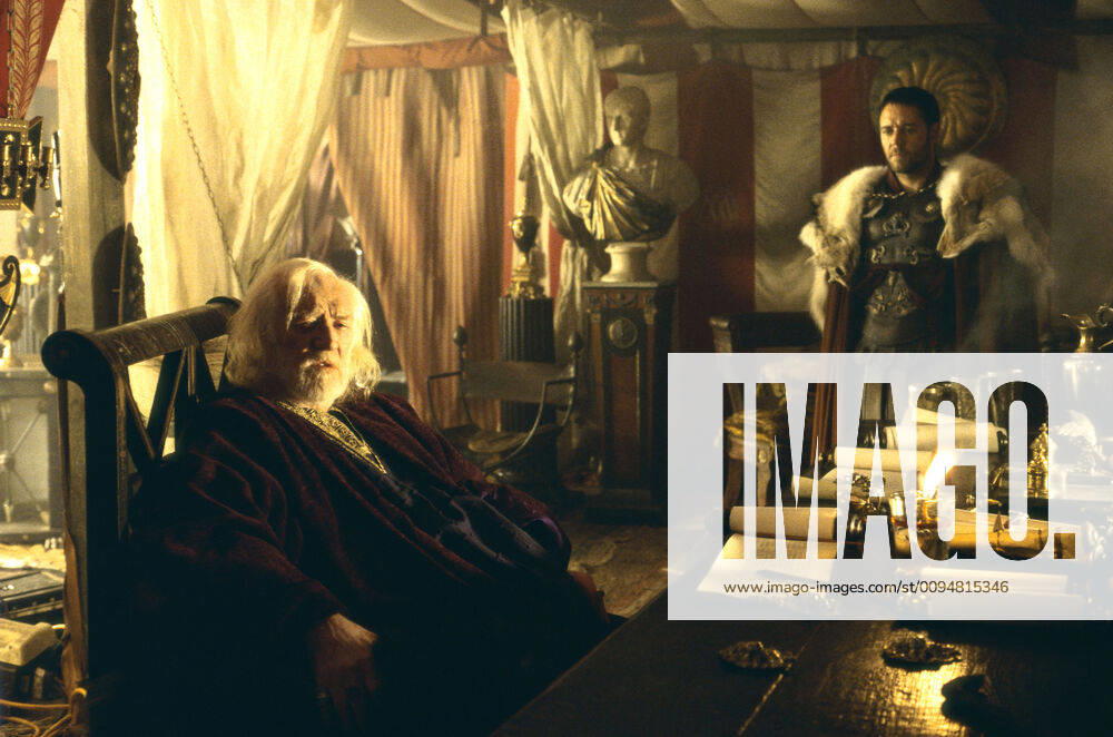 Richard Harris & Russell Crowe Characters: Marcus Aurelius & Maximus Film: Gladiator (USA UK 2000) Director: Ridley Scott 01 May 2000
