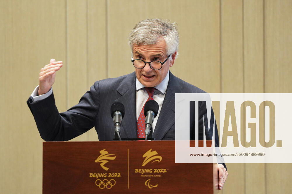(191106) -- BEIJING, Nov. 6, 2019 -- Juan Antonio Samaranch Salisachs, vice president of the International Olympic Committee (IOC) and Founder of Samaranch Foundation, speaks during the launching ceremony of the Beijing Olympic Expo 2020 in Beijing, capital of China, on Nov. 6, 2019. ) (SP)CHINA-BEIJING-BEIJING OLYMPIC EXPO 2020-LAUNCHING CEREMONY(CN) JuxHuanzong