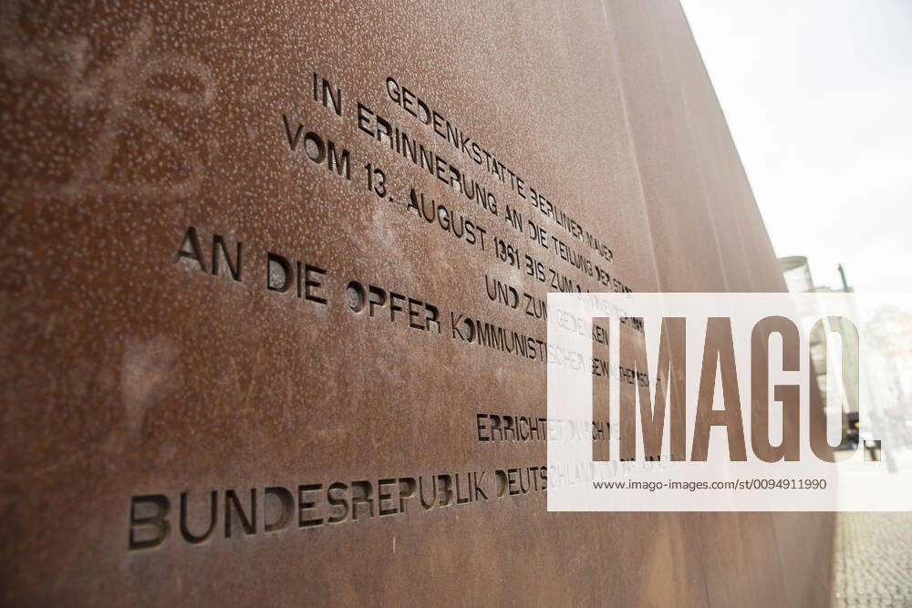 Gedenkstaette Berliner Mauer an der Bernauer Strasse in Berlin am 7. November 2019. Am 9. November feiert Berlin den 30. Jahrestag seit dem Fall der Mauer. 30. Jahre Mauerfall in Berlin