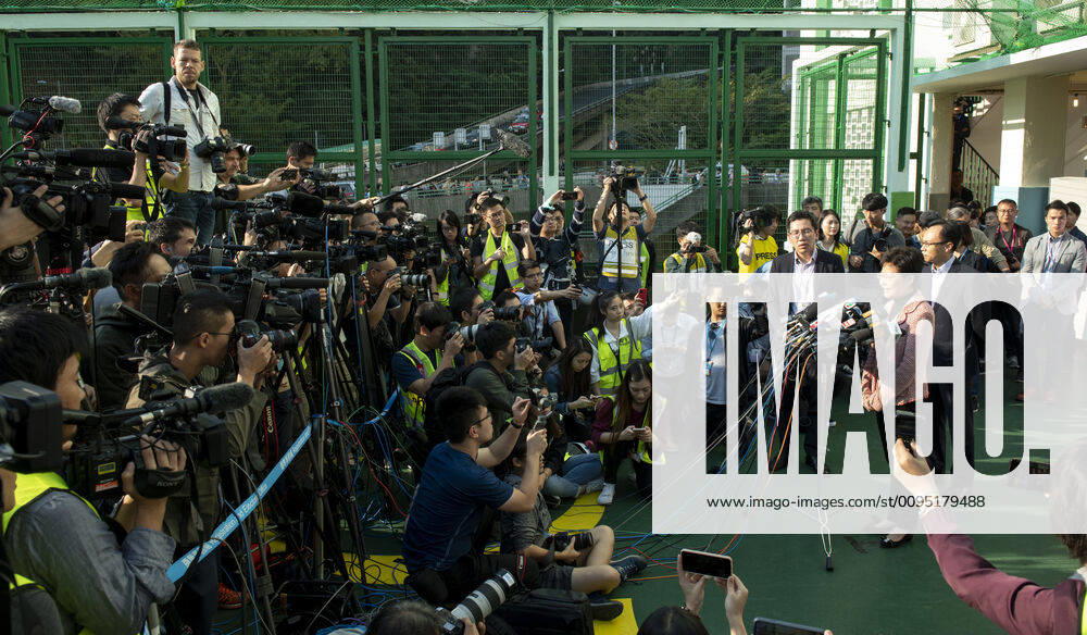 Hong Kong Chief Executive, CARRIE LAM, votes in the local council elections. Lam meets the press at Raymond College in Midlevels Central to cast her vote in an election predicted to show Hong Kongers true views following 5 months of protests. Hong Kong China - ZUMAr144 20191124_zap_r144_010