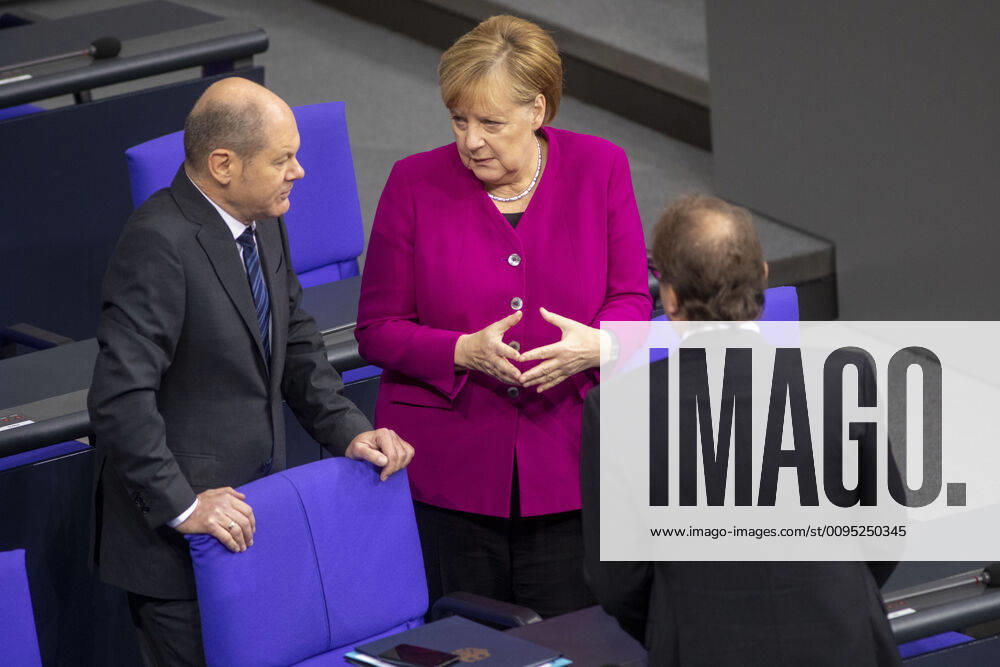 Deutschland, Berlin, Bundestag, 129. Sitzung, Haushaltsgesetz 2020, Finanzminister Olaf Scholz SPD, Bundeskanzlerin Angela Merkel CDU, Alexander Dobrindt