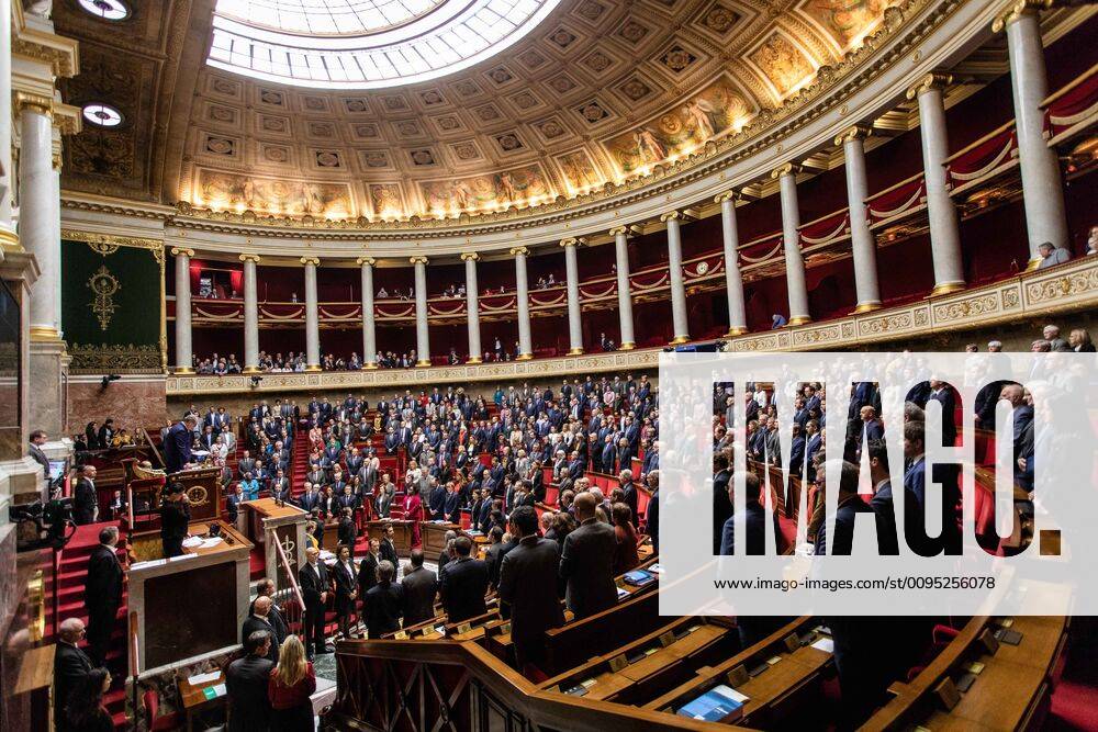 Minute of silence at the French National Assembly in Paris on November 26, 2019. In honour of the 13 french soldiers killed in Mali, on November 25, 2019.