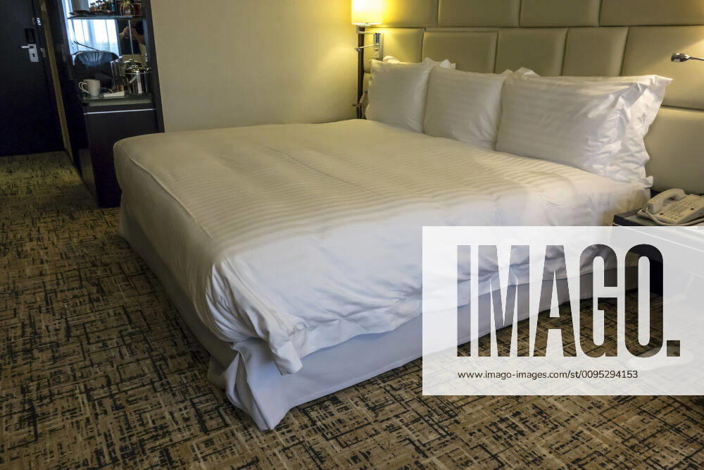 Luxury hotel room with king-size bed ,Hong Kong airport
