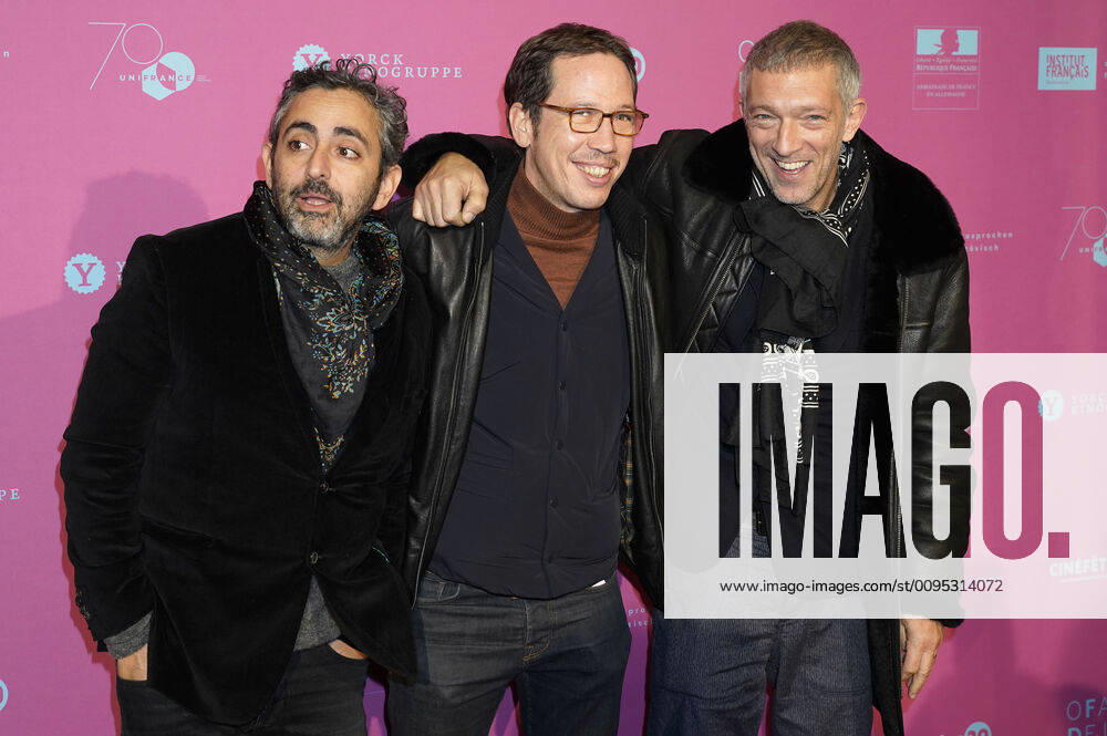 Eric Toledano, Reda Kateb und Vincent Cassel bei der Premiere des Kinofilms Alles außer gewöhnlich Hors norme im Cinema Paris. Berlin