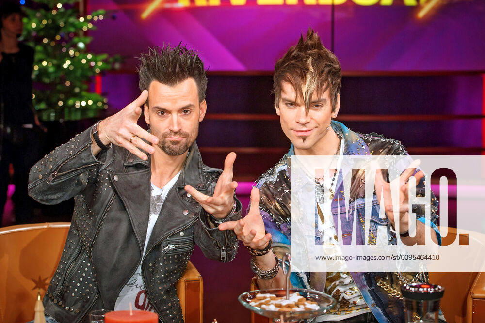 MDR - Riverboat. Ehrlich Brothers anläßlich der Aufzeichnung der MDR - Talkshow Riverboat am 06.12.2019 im Studio 3 der Mediacity Leipzig. 20191206SFL0035