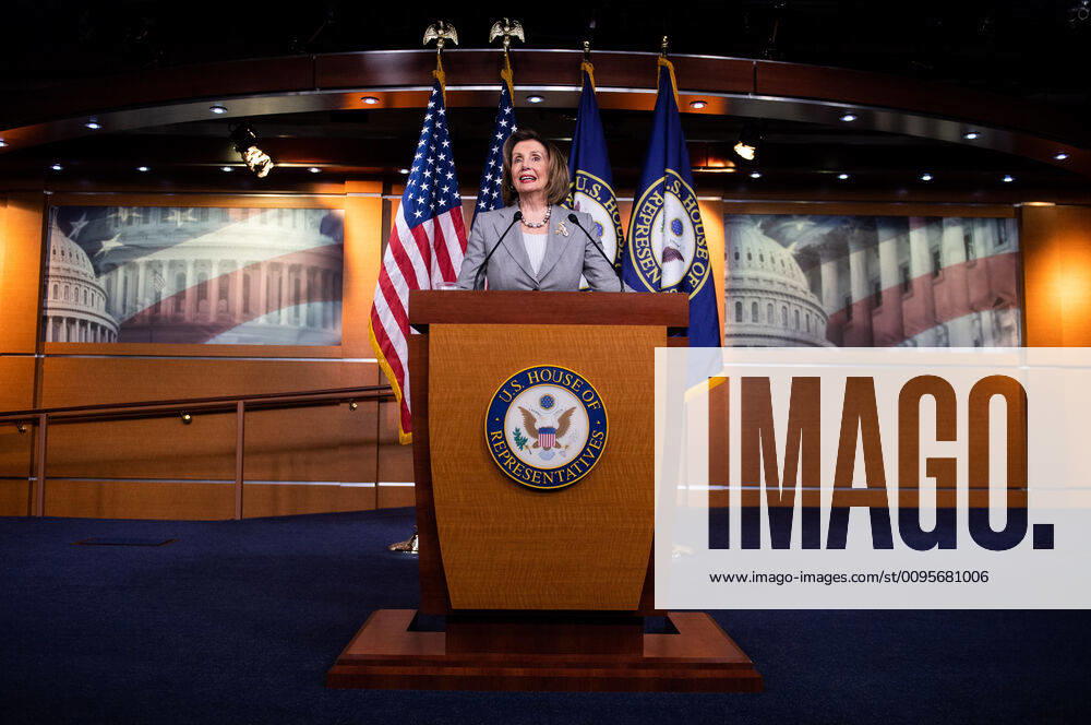 Speaker of the House Nancy Pelosi, D-Calif., holds her weekly press conference on Capitol Hill in Washington, DC on Thursday, December 12, 2019. Pelosi spoke on the ongoing impeachment proceedings into President Trump and the budget. WAP20191212301 KEVINxDIETSCH