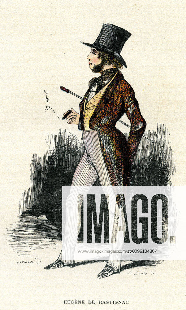 Honore de BALZAC Oeuvres Eugene de Rastignac. Illustration de GAVARNI (1804-1866) reprise vers 1890 dans le Pere Goriot d Honore de BALZAC (1799-1850). Credit : Collection Jonas Kharbine-Tapabor.