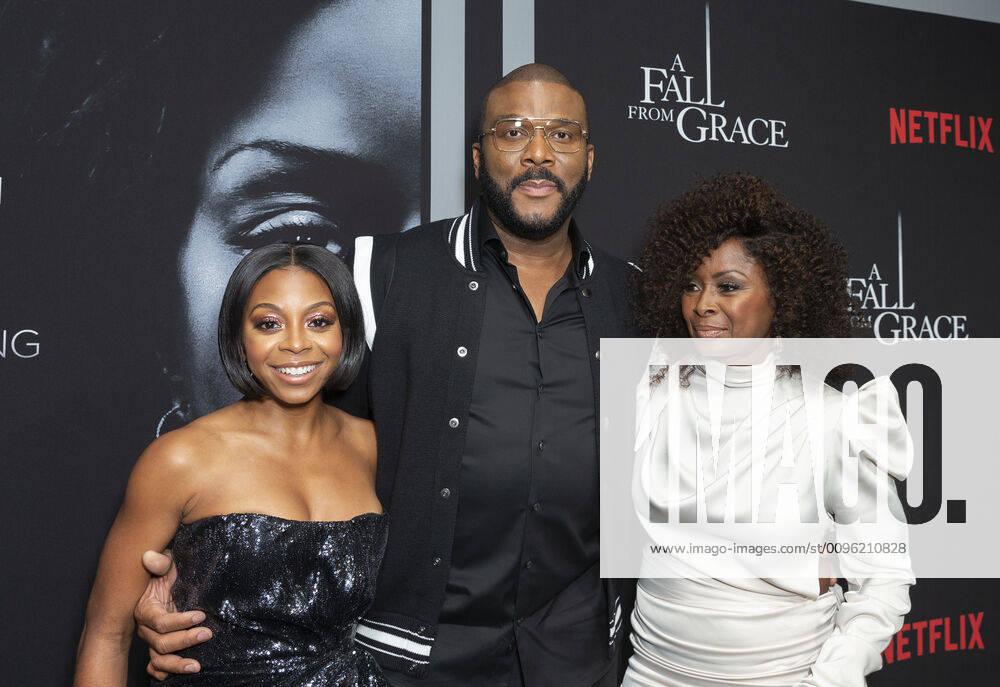 Netflix A Fall From Grace NYC premiere Bresha Webb, Tyler Perry, Crystal Fox attend premiere of Netflix A Fall From Grace at Metrograph New York New York United States Metrograph PhotographerxLevxRadin