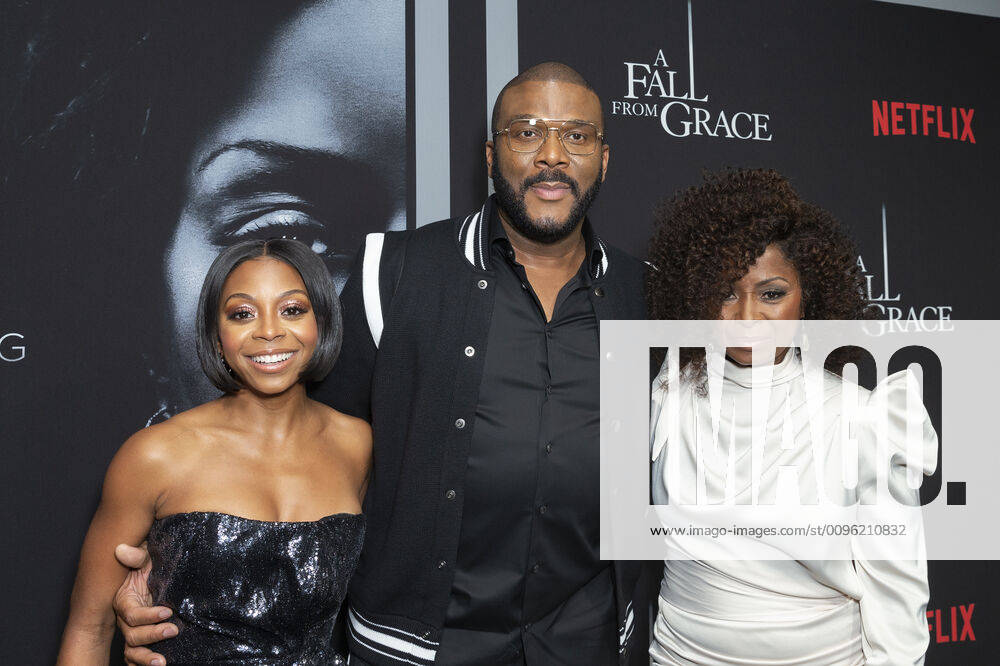 Netflix A Fall From Grace NYC premiere Bresha Webb, Tyler Perry, Crystal Fox attend premiere of Netflix A Fall From Grace at Metrograph New York New York United States Metrograph PhotographerxLevxRadin