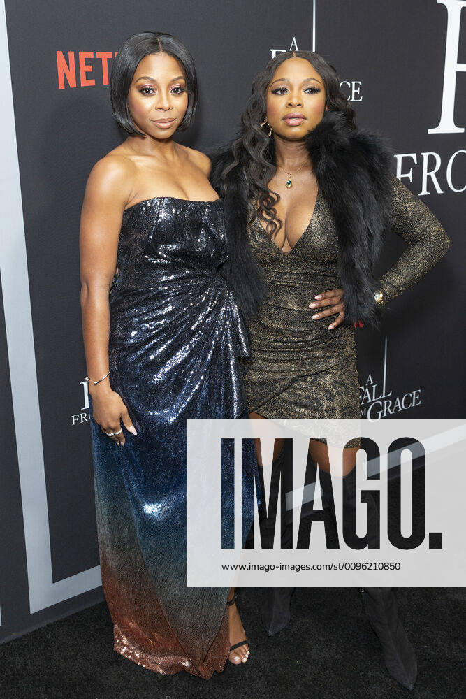 Netflix A Fall From Grace NYC premiere Bresha Webb and Naturi Naughton attend premiere of Netflix A Fall From Grace at Metrograph New York New York United States Metrograph PhotographerxLevxRadin