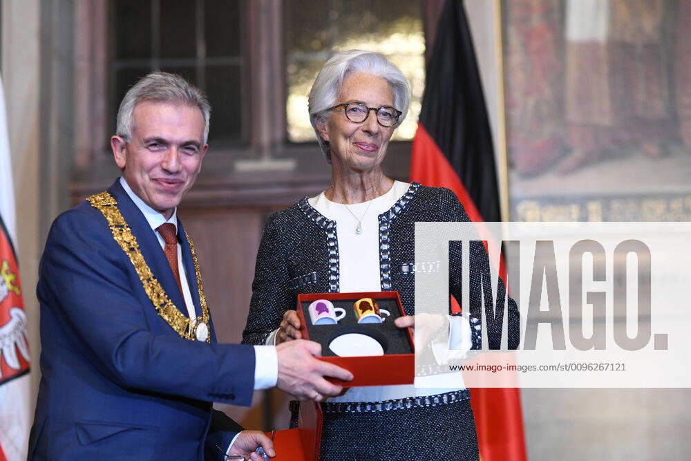 KW03 Römer, Neujahrsempfang 2020 16.01.2020 Frankfurt x1x Neujahrsempfang 2020 der Stadt Frankfurt im Rathaus Römer. Im Bild (l-r): Oberbürgermeister Peter Feldmann, EZB Präsidentin Christine Lagarde im Kaisersaal. Frankfurt Frankfurt Hessen Germany