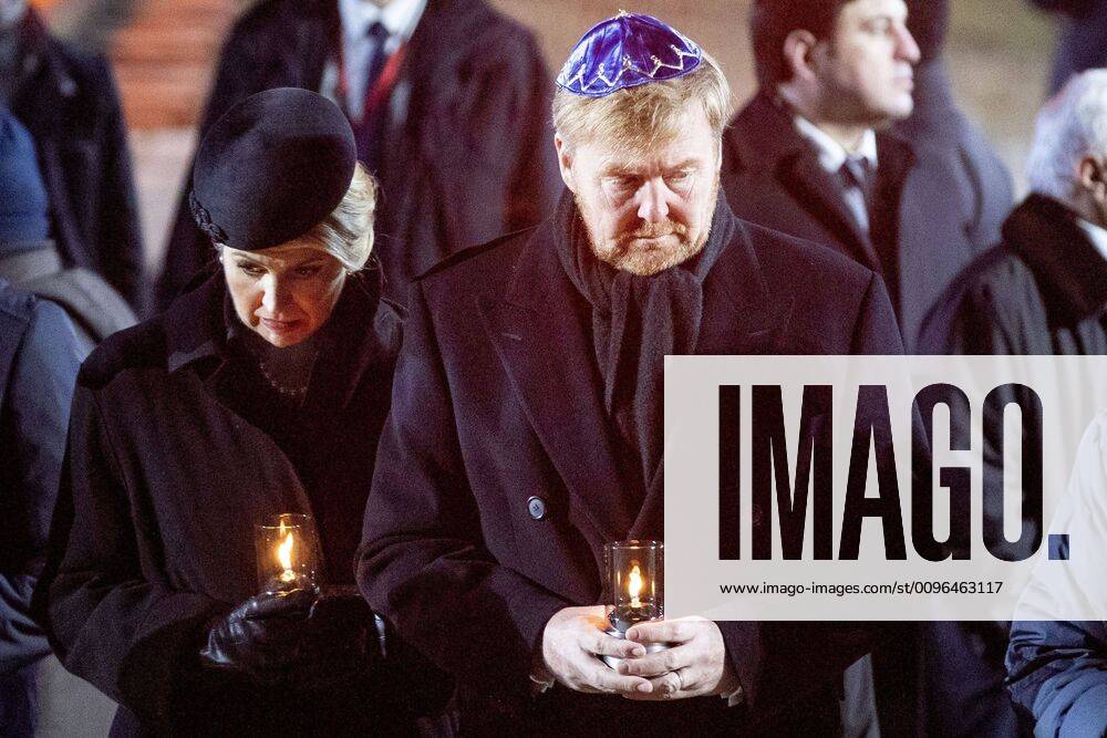 AUSCHWITZ, Auschwitz-Birkenau, , 27-01-2020, King Willem-Alexander, Queen Maxima and Prime Minister Mark Rutte during the 75-year liberation of the former German concentration and extermination camp Auschwitz-Birkenau at Auschwitz commemoration x6522512x