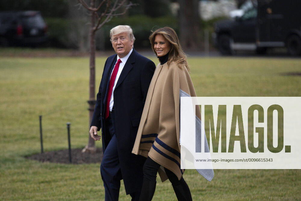 United States President Donald J. Trump walks across the South Lawn to Marine One as he and First lady Melania Trump depart the White House in Washington D.C., U.S., on Friday, January 31, 2020, for a weekend trip to Mar-a-Lago.