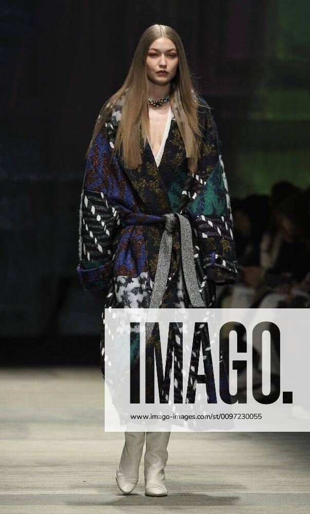 Milan, Italy MFW MISSONI photocall and show MILAN FASHION WEEK woman Fall-Winter 2020-21 In the photo: Bella Hadid MISSONI show