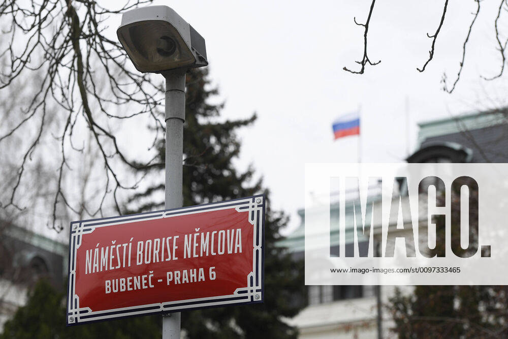 Prague Mayor Zdenek Hrib (Pirates) unveiled a plaque that renames a square in front of the Russian embassy after assassinated Russian politician Boris Nemtsov in Prague, Czech Republic, February 27, 2020, accompanied by Nemtsov s daughter Zhanna and tens of supporters five years after Nemtsov s death. Nemtsov published reports detailing corruption under Russian President Vladimir Putin and organised marches and civil actions in support of fair elections and democracy. (CTKxPhoto OndrejxDeml) CTKPhotoP202002270917901 dml 010