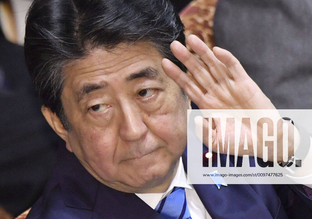 Japan PM Abe Japanese Prime Minister Shinzo Abe attends a House of Councillors Budget Committee session in Tokyo on March 3, 2020.