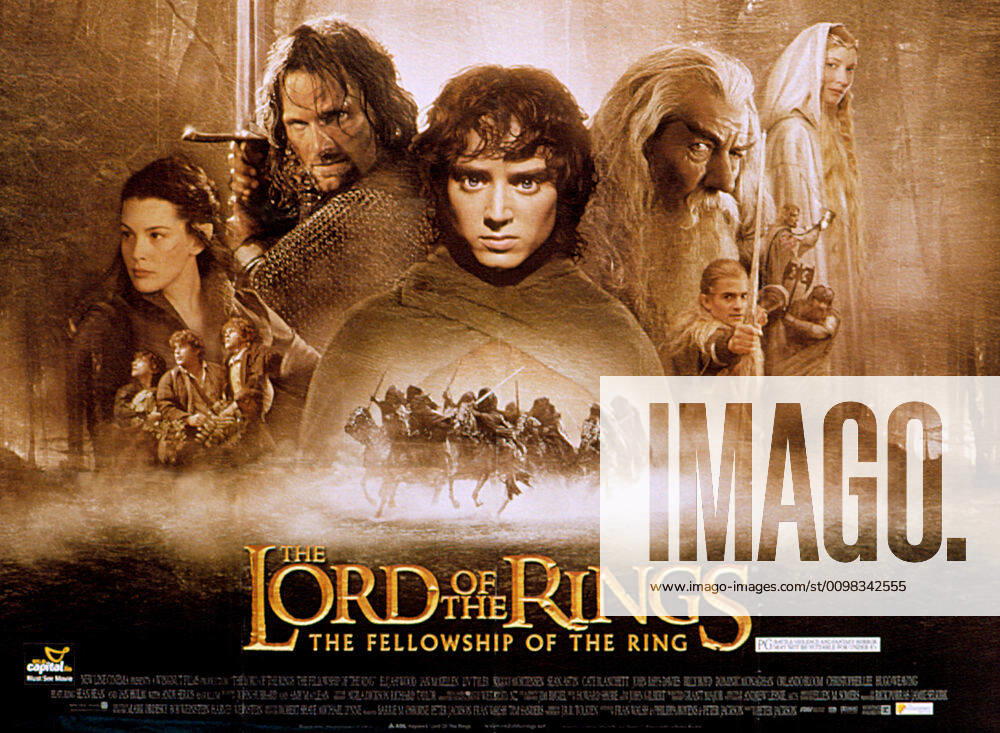 THE LORD OF THE RINGS: THE FELLOWSHIP OF THE RING, Liv Tyler, Viggo Mortensen, Elijah Wood, Ian McKellen, Orlando Bloom, Cate Blanchett, 2001 Courtesy Everett Collection !ACHTUNG AUFNAHMEDATUM GESCHÄTZT! PUBLICATIONXNOTxINxCANxCHNxFRAxITAxJPNxNORxPOLxRUSxESPxUKxUSA