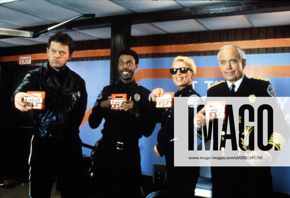POLICE ACADEMY 6: CITY UNDER SIEGE, David Graf, Michael Winslow, Leslie Easterbrook, G.W. Bailey, 1989 Warner Bros Courtesy Everett Collection !ACHTUNG AUFNAHMEDATUM GESCHÄTZT! PUBLICATIONXNOTxINxCANxCHNxFRAxITAxJPNxNORxPOLxRUSxESPxUKxUSA