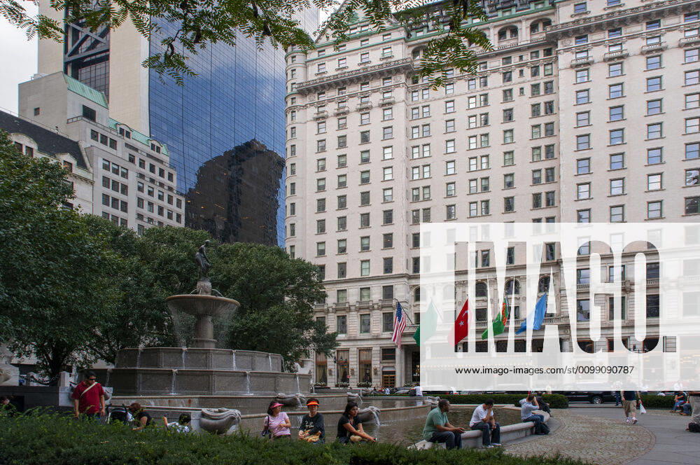 The Hotel Plaza hotel New York USA. The Plaza Hotel, landmark 20-story luxury hotel near Grand Army Plaza. Central Park and 5th Avenue, Manhattan, New York City, US. New York New York USA