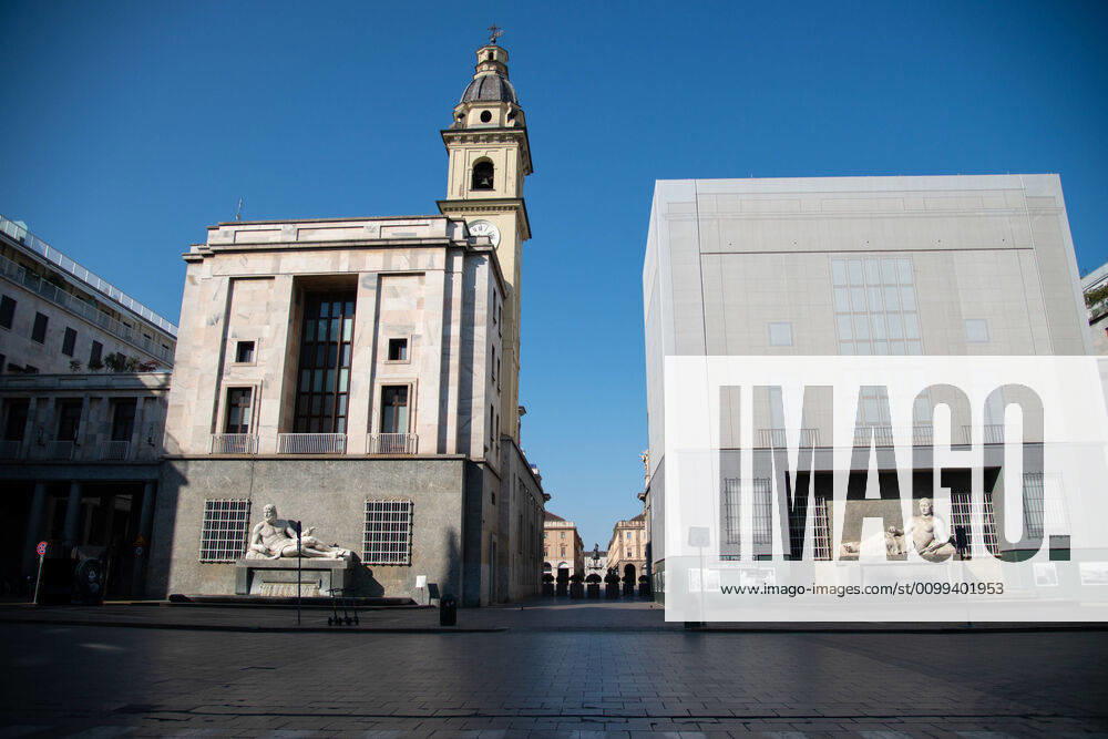 Italy: Turin lockdown 14th April 2020 A view shows and a deserted Turin on April 14, 2020 in Italy, during the country s lockdown aimed at curbing the spread of the COVID-19 infection, caused by the novel coronavirus. Turin Piedmont Turin Italy