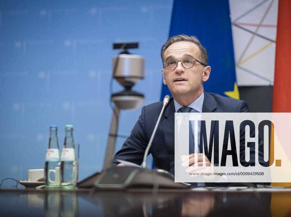 Bundesaussenminister Heiko Maas, SPD, nimmt per Video-Konferenz an der initiative Allianz des Multilateralismus in Berlin teil. 16.04.2020. Berlin Deutschland