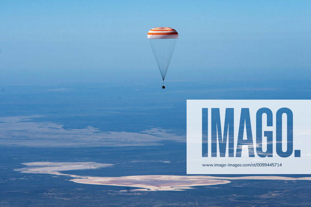 KW16 The Soyuz MS-15 spacecraft is seen as it lands in a remote area near the town of Zhezkazgan, Kazakhstan with Expedition 62 crew members Jessica Meir and Drew Morgan of NASA, and Oleg Skripochka of Roscosmos, Friday, April 17, 2020. Meir and Skripochka returned after 205 days in space, and Morgan after 272 days in space. All three served as Expedition 60-61-62 crew members onboard the International Space Station. Where: Zhezkazgan, Kazakhstan When: 17 Apr 2020 Credit: NASA GCTC Andrey Shelepin Cover Images **Editorial use only**