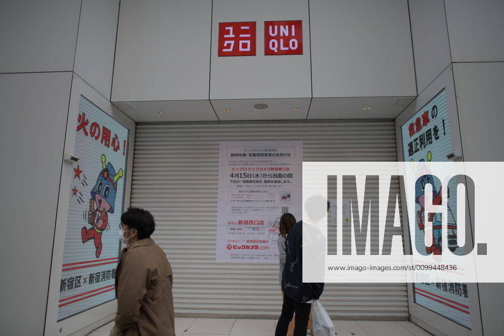 Commuters wearing face mask stand in front of a close store in Shinjuku, Tokyo on Friday, April 17, 2020. The Japanese government decided to expand the current areas under a state of emergency to nationwide, as the Covid-19 coronavirus outbreak continues to spread throughout the country. (Photo: Richard Atrero de Guzman AFLO) (125447538)