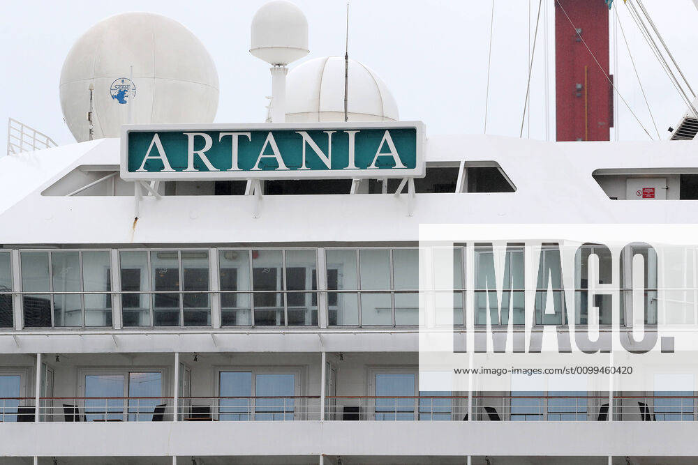ARTANIA CRUISE SHIP DEPARTURE, The cruise ship Artania is seen preparing to depart Fremantle harbour on Saturday, April 18, 2020. The MV Artania arrived in Fremantle over three weeks ago and a reported 79 crew and passengers have tested poitive for coronavirus. Two crew members and one passenger have died from the virus. ( NO ARCHIVING, , NO USE IN BOOKS WITHOUT CONSENT PERTH WA AUSTRALIA