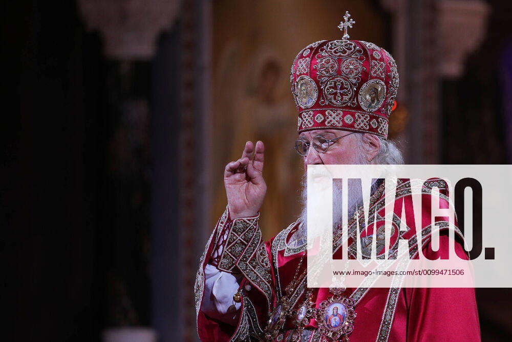 Patriarch Kirill of Moscow and all Russia during an Easter service at the Cathedral of Christ the Saviour. Sergei Bobylev TASS TS0D6582