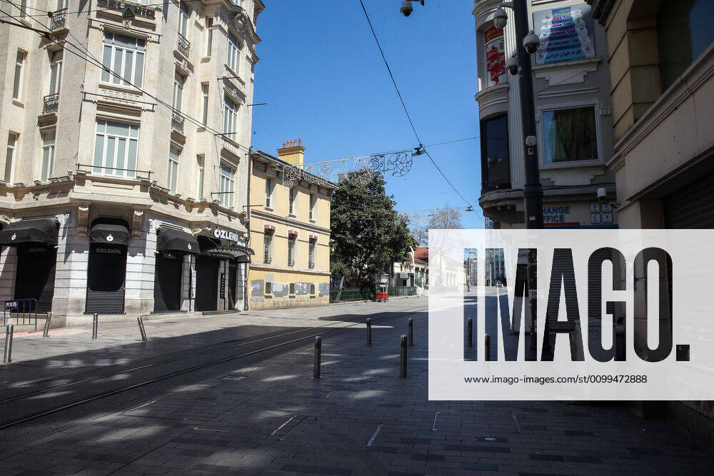 Istiklal Street of Istanbul, Saturday, April 18, 2020, during a two-day curfew declared by the government in an attempt to control the spread of coronavirus.