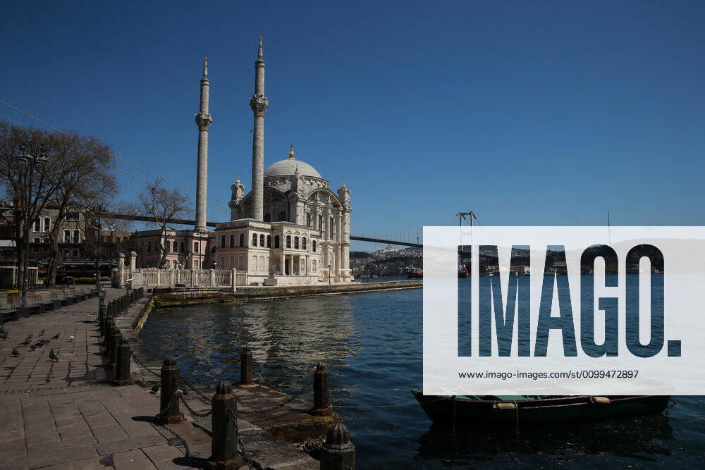 Ortakoy district, one of the touristic spot at Bosphorus in Istanbul, Saturday, April 18, 2020, during a two-day curfew declared by the government in an attempt to control the spread of coronavirus.