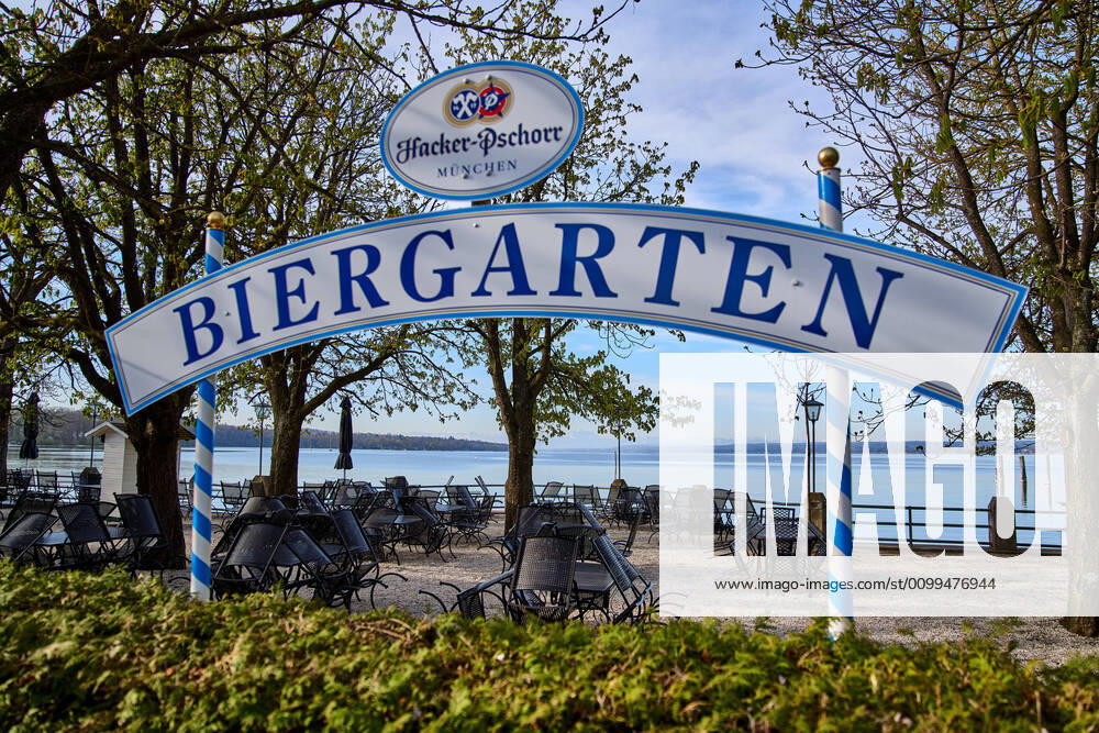 Diessen a. Ammersee, Germany, April 15, 2020. In summer time hundreds of tourists relax at the lake or do a boat trip, its empty due to the Corona virus disease (COVID-19) on April 15, 2020 in Diessen a. Ammersee, Germany.