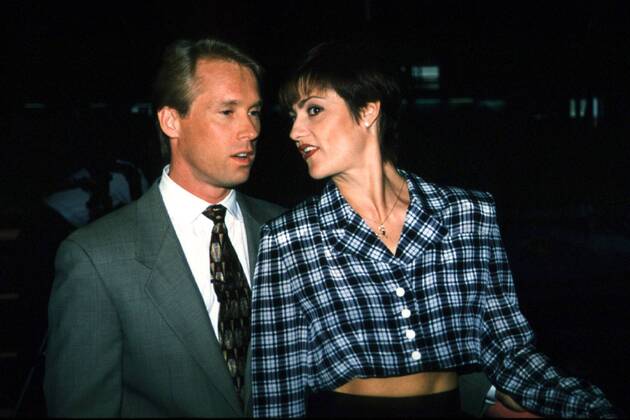 Nadja Comaneci mit Ehemann Bart Conner in Rom Turnen Gruppe Rom