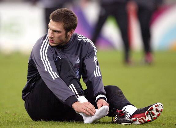 Torsten Frings (Deutschland) Fußball Herren Nationalmannschaftstraining 2002, Nationalmannschaft, Nationalteam, Training Einzelbild Gelsenkirchen