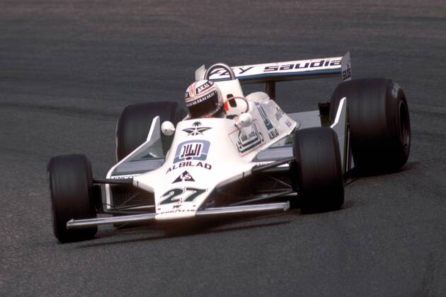 Alan Jones (Australien Williams-Cosworth) in seinem Boliden Motorsport Grand Prix Herren Großer Preis von Holland 1979, Formel 1 Weltmeisterschaft, F1, F, GP, WM, Vdia Einzelbild Zandvoort