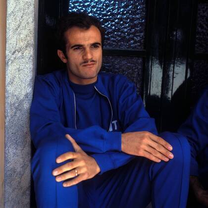 Sandro Mazzola (Inter) nachdenklich Fußball Herren Saison 1967 1968, Serie A, 1. Italienische Liga, Internazionale Mailand, Einzelbild Aufnahmedatum geschätzt Mailand Nachdenklichkeit,
