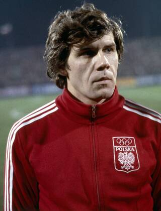 Wlodzimierz Smolarek (Polen) - Fußball Länderspiel Herren Länderspiel 1983, Testspiel, Test, Freundschaftsspiel, Nationalmannschaft, Nationalteam Porträt Aufnahmedatum geschätzt Wroclaw