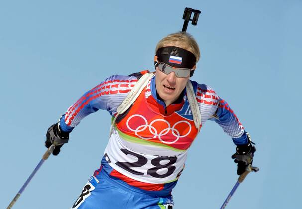 Sergei Tchepikov (Rußland) Biathlon OS Winter Herren Olympische Spiele Turin 2006, Winterspiele, 20km, 20 km, Kilometer Einzelbild Cesana San Sicario