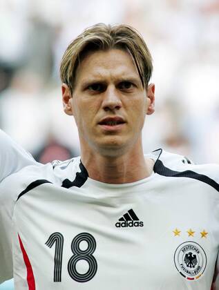 Tim Borowski (Deutschland) - Nationalhymne Fußball WM Herren WM 2006, Länderspiel, Nationalteam, Gruppe A, Eröffnungsspiel, Nationaltrikot Porträt München