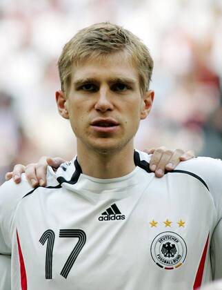 Per Mertesacker (Deutschland) - Nationalhymne Fußball WM Herren WM 2006, Länderspiel, Nationalteam, Gruppe A, Eröffnungsspiel, Nationaltrikot Porträt München