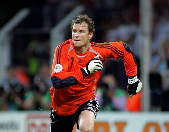 Torwart Jens Lehmann (Deutschland) Fußball WM Herren WM 2006, Länderspiel, Nationalteam, Halbfinale, Deutschland, Nationaltrikot Einzelbild Dortmund Dynamik, Fußball WM Herren WM 2006, Länderspiel, Nationalteam, Halbfinale, Deutschland, Nationaltrikot Einzelbild Dortmund Dynamik,
