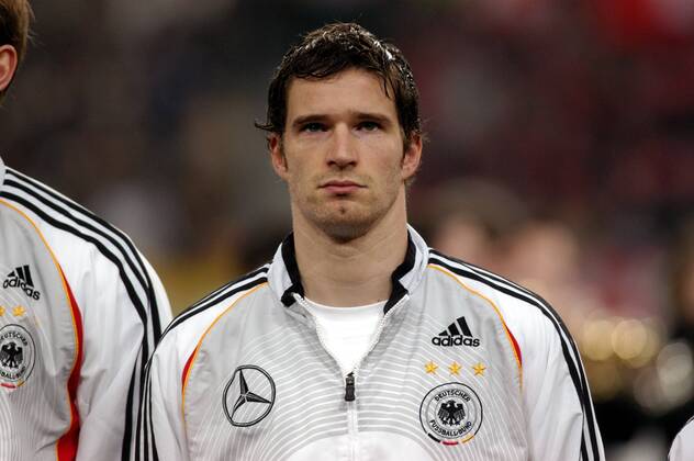 Arne Friedrich (Deutschland) - Nationalhymne Fußball Länderspiel Herren Nationalteam 2007, Test, Testspiel, Freundschaftsspiel Porträt Düsseldorf Fußball Länderspiel Herren Nationalteam 2007, Test, Testspiel, Freundschaftsspiel Porträt Düsseldorf