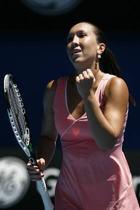 Jelena Jankovic (Serbien) jubelt Tennis Damen Australian Open 2008, Grand Slam, WTA Tour, Viertelfinale Einzelbild Melbourne Freude, Tennis Damen Australian Open 2008, Grand Slam, WTA Tour, Viertelfinale Einzelbild Melbourne Freude,