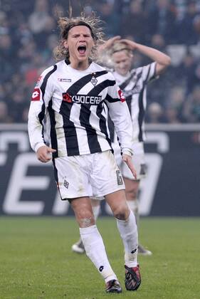 Eugen Polanski (Gladbach) wütend Fußball 2. BL Herren Saison 2007 2008, Borussia Mönchengladbach Einzelbild Mönchengladbach Wut, Verzweiflung, Enttäuschung, Fußball 2. BL Herren Saison 2007 2008, Borussia Mönchengladbach Einzelbild Mönchengladbach Wut, Verzweiflung, Enttäuschung,