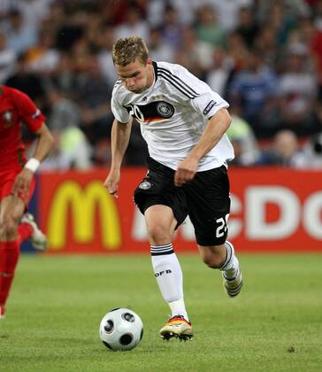 Lukas Podolski (Deutschland) Fußball EM Herren Euro 2008, Länderspiel, Nationalmannschaft, Nationaltrikot, Einzelbild Basel Dynamik,