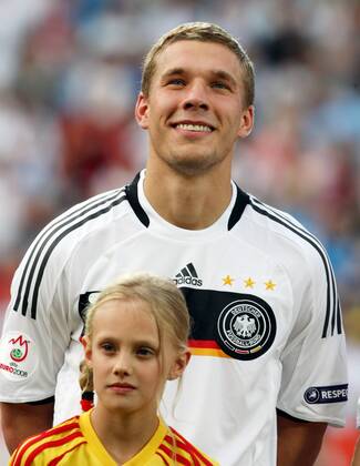 Lukas Podolski (Deutschland) Fußball EM Herren Euro 2008, Länderspiel, Halbfinale, Nationalmannschaft, Nationaltrikot Gruppe Basel