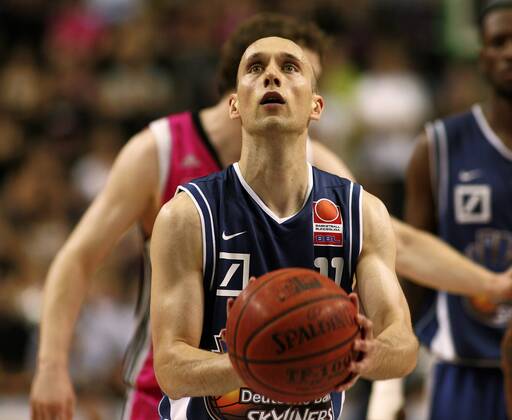 Pascal Roller (Frankfurt) Basketball 1. BL Herren BBL 2007 2008, Playoffs, Playoff, Play Offs, Off, Deutsche Bank Skyliners Frankfurt Einzelbild Frankfurt M.