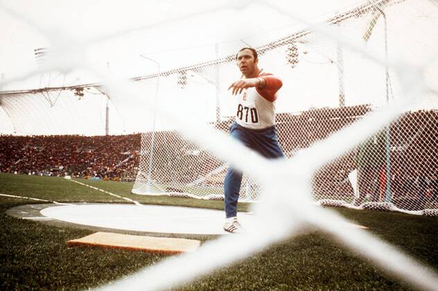 Ludvik Danek (Tschechoslowakei) Leichtathletik OS Sommer Herren Olympische Spiele München 1972, Sommerspiele, Diskuswurf Einzelbild Aufnahmedatum geschätzt München