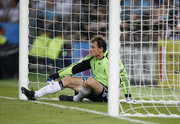 Torwart Jens Lehmann (Deutschland) Fußball EM Herren Euro 2008, Länderspiel, Nationalteam, Nationaltrikot, Finale, Einzelbild Wien Enttäuschung,