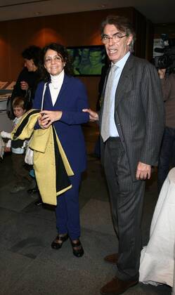 Präsident Massimo Moratti (Inter Mailand Italien) mit seiner Ehefrau Milly während der Auszeichnung Il Bello del Calcio 2008 -  Fußball Herren Il Bello del Calcio 2008, Preisverleihung, Auszeichnung, Spielerauszeichnung, Ehrung, Spielerehrung Gruppe Mailand